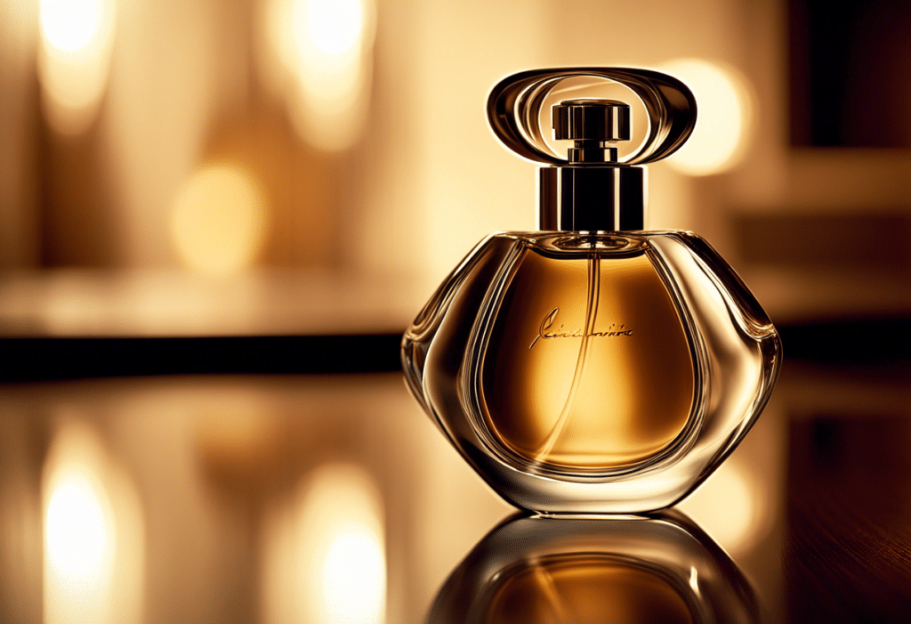 Flacon de parfum avec étiquettes phéromones masculines