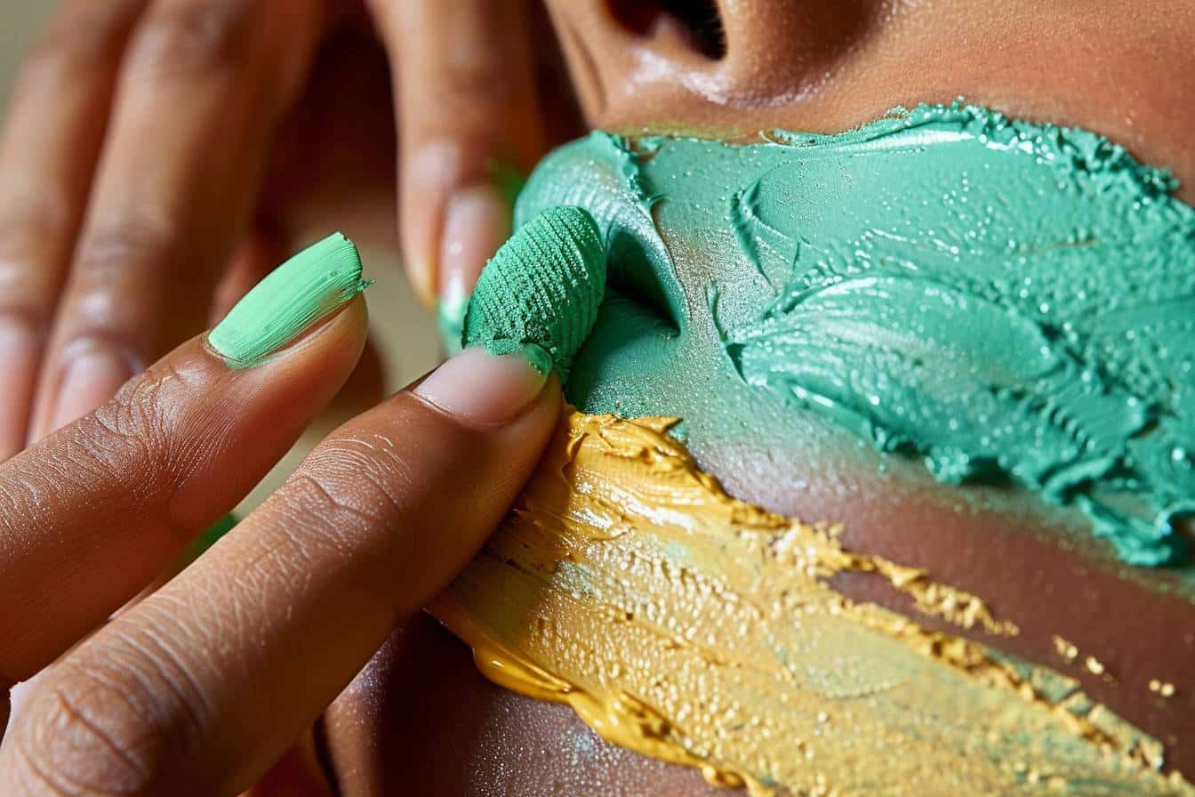 Correcteurs de teintes sur une palette esthétique  
Produits de beauté pour un teint éclatant et uniforme