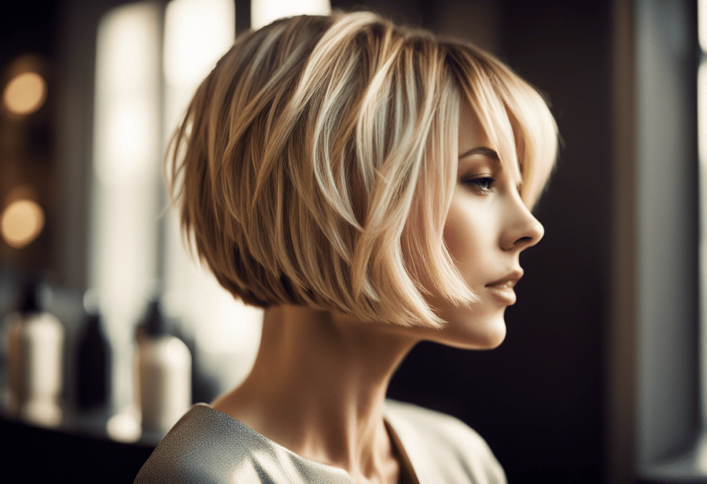 Coupe de cheveux courte dégradée tendance et élégante