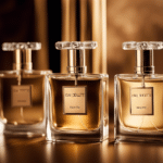 Flacon élégant d'eau de toilette et eau de parfum