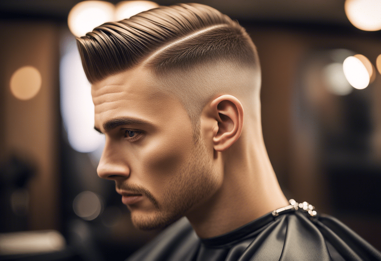 Taper élégant sur cheveux longs et brillants  
Coiffure tendance avec des boucles volumineuses